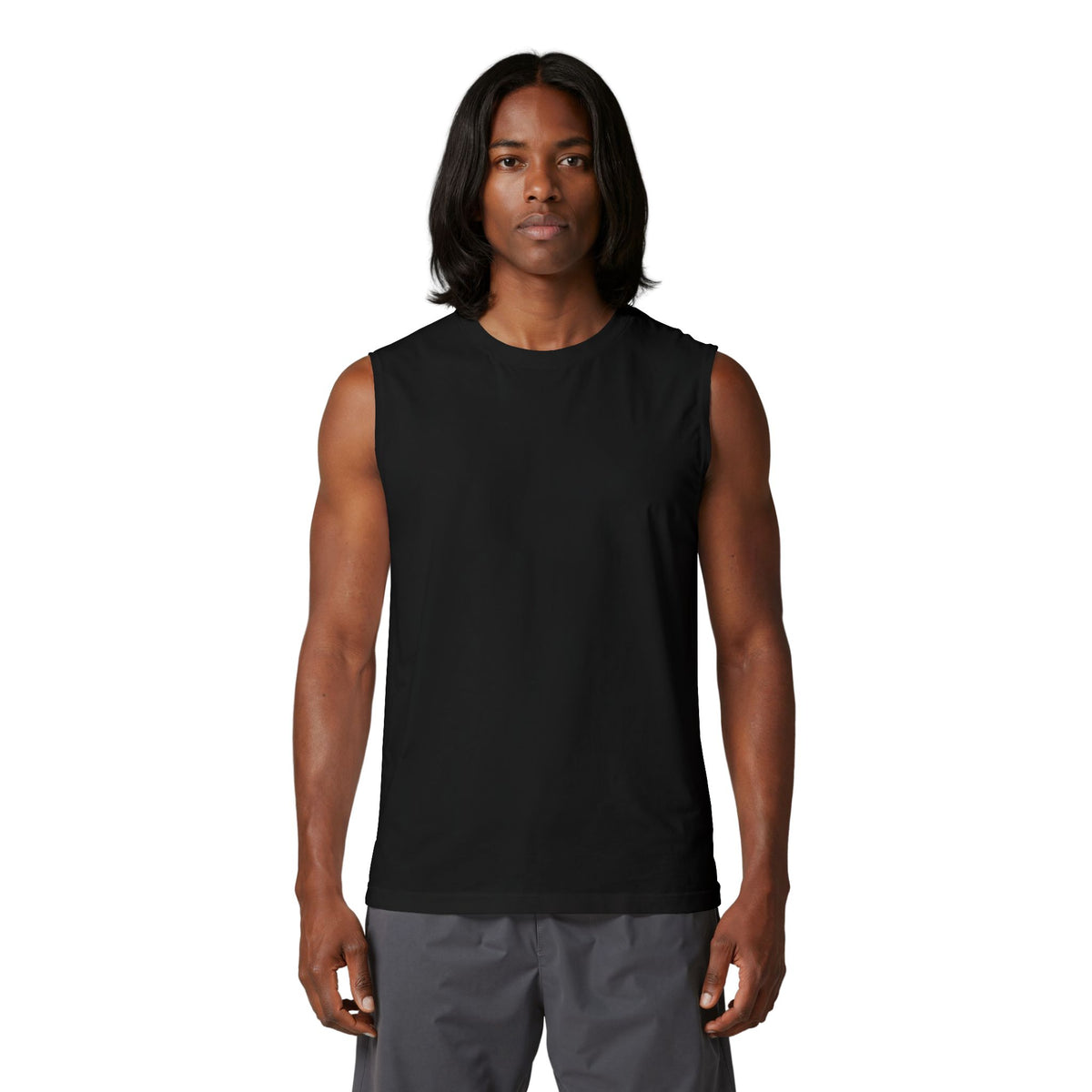 Ripped Gymwear Muscle Tank — Minimal Lightning Logo & Backbodybuilder Design