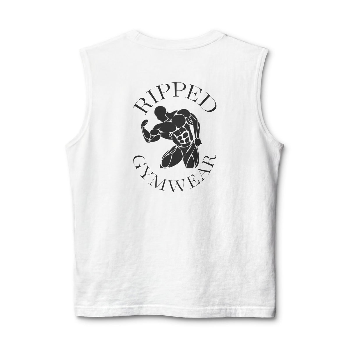 Ripped Gymwear Muscle Tank — Minimal Lightning Logo & Backbodybuilder Design