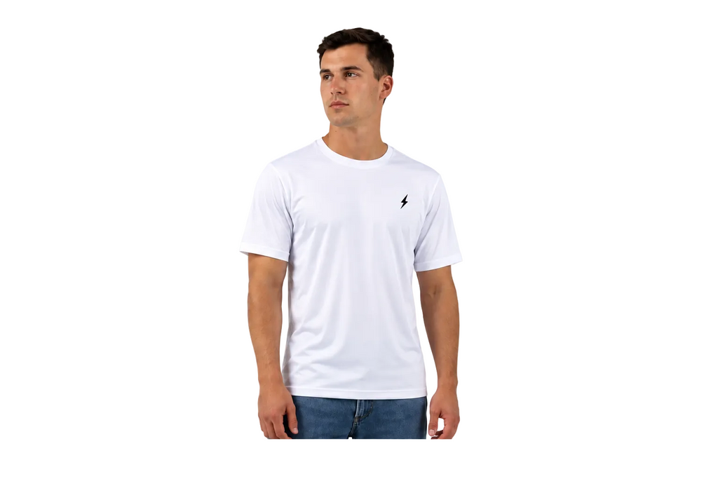 Lightning Bolt Dri-Power Polyester T-Shirt – Lightweight Athletic Tee
